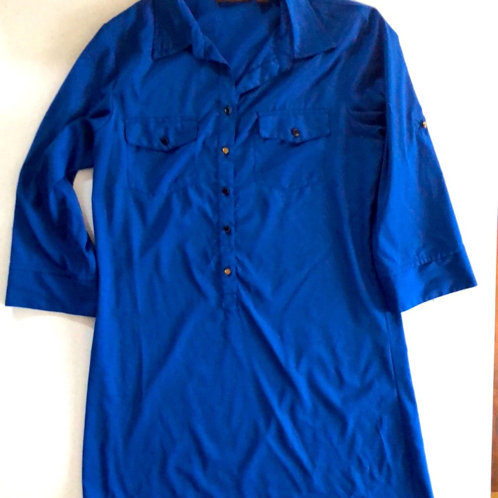 Royal Blue Long Blouse